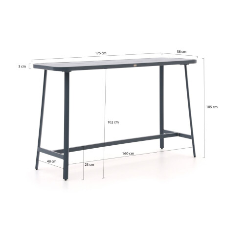 Bellagio Cino bartafel 175x58x105cm - Laagste prijsgarantie! afbeelding2 - 1