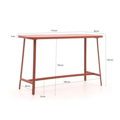 Bellagio Cino bartafel 175x58x105cm - Laagste prijsgarantie! afbeelding2 - 1