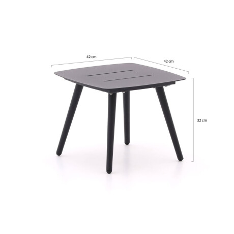Bellagio Cino lounge tuintafel 42x42x32cm - Laagste prijsgarantie! afbeelding2 - 1