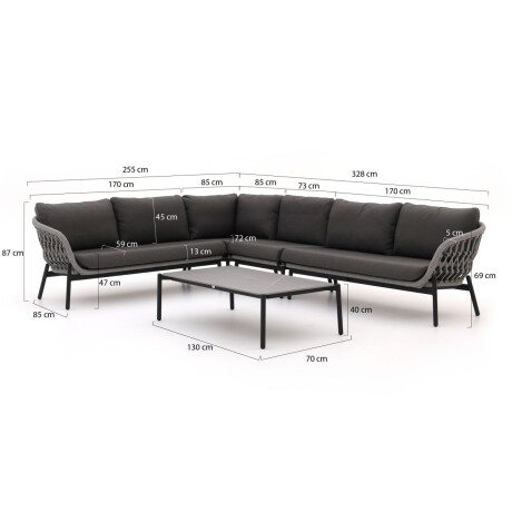 Bellagio Cupello hoek loungeset 5-delig links - Laagste prijsgarantie! afbeelding2 - 1