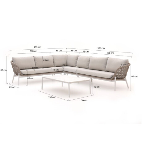 Bellagio Cupello hoek loungeset 5-delig links - Laagste prijsgarantie! afbeelding2 - 1