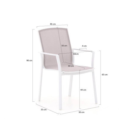 Bellagio Dranera/Ferrone ø 150cm dining tuinset 6-delig stapelbaar - Laagste prijsgarantie! afbeelding2 - 1