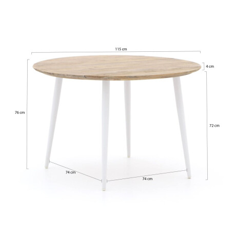 Bellagio Falcade dining tuintafel ø 115cm - Laagste prijsgarantie! afbeelding2 - 1