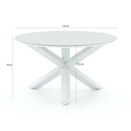 Bellagio Ferrone dining tuintafel ø 130cm (h:75cm) - Laagste prijsgarantie! afbeelding2 - 1