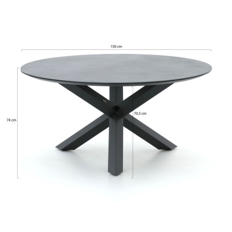 Bellagio Ferrone dining tuintafel ø 150cm (h:75cm) - Laagste prijsgarantie! afbeelding2 - 1