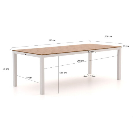 Bellagio Fidenza dining tuintafel 220x100x75cm - Laagste prijsgarantie! afbeelding2 - 1