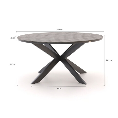 Bellagio Fidenza dining tuintafel ø149cm - Laagste prijsgarantie! afbeelding2 - 1