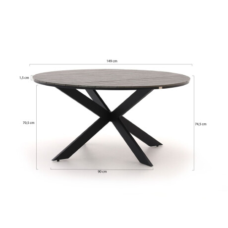 Bellagio Fidenza dining tuintafel ø149cm - Laagste prijsgarantie! afbeelding2 - 1