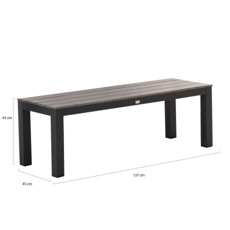 Bellagio Fidenza picknickbank 137x45x45cm - Laagste prijsgarantie! afbeelding2 - 1