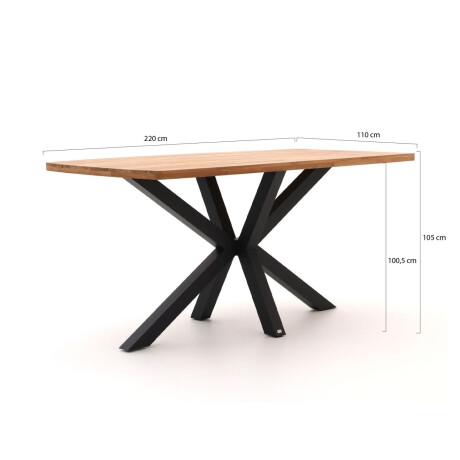 Bellagio Induno Deens Ovaal bartafel 220x110x105cm - Laagste prijsgarantie! afbeelding2 - 1