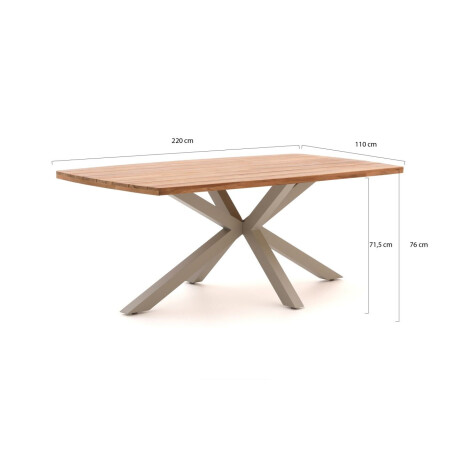 Bellagio Induno Deens Ovaal dining tuintafel 220x110cm - Laagste prijsgarantie! afbeelding2 - 1