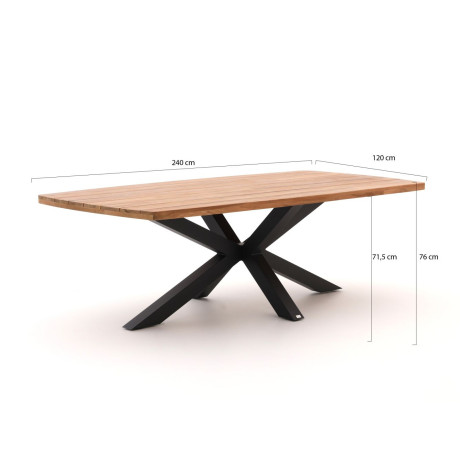 Bellagio Induno Deens Ovaal dining tuintafel 240x120cm - Laagste prijsgarantie! afbeelding2 - 1