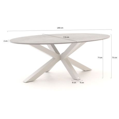 Bellagio Induno Ellips dining tuintafel 200x110cm - Laagste prijsgarantie! afbeelding2 - 1