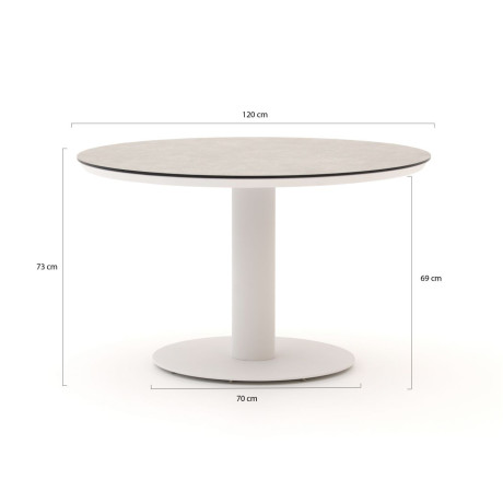 Bellagio La Fonte dining tuintafel Ø 120cm - Laagste prijsgarantie! afbeelding2 - 1