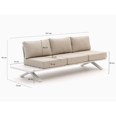 Bellagio La Tomba lounge tuinset 3-delig - Laagste prijsgarantie! afbeelding2 - 1