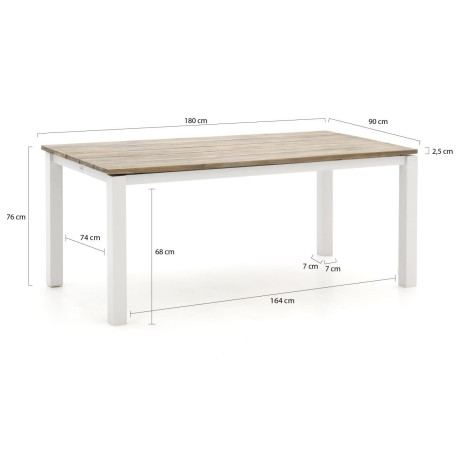 Bellagio Lagundo dining tuintafel 180x90cm - Laagste prijsgarantie! afbeelding2 - 1