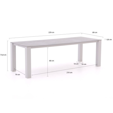 Bellagio Lagundo dining tuintafel 230x90cm - Laagste prijsgarantie! afbeelding2 - 1