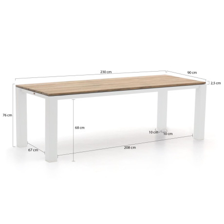 Bellagio Lagundo dining tuintafel 230x90cm - Laagste prijsgarantie! afbeelding2 - 1