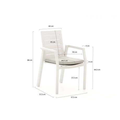 Bellagio Leggo/Grado ø170cm dining tuinset 7-delig stapelbaar - Laagste prijsgarantie! afbeelding2 - 1