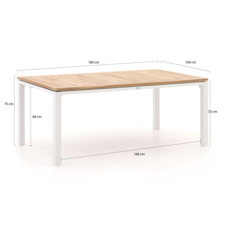 Bellagio Linosa dining tuintafel 180x100x75cm - Laagste prijsgarantie! afbeelding2 - 1