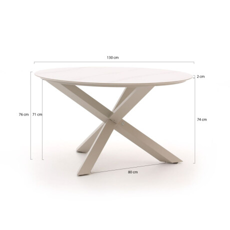 Bellagio Lodola dining tuintafel ø 130cm - Laagste prijsgarantie! afbeelding2 - 1