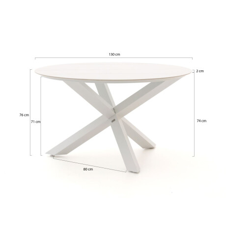 Bellagio Lodola dining tuintafel ø 130cm - Laagste prijsgarantie! afbeelding2 - 1