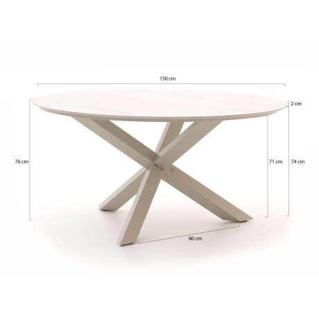 Bellagio Lodola dining tuintafel ø 150cm - Laagste prijsgarantie! afbeelding2 - 1