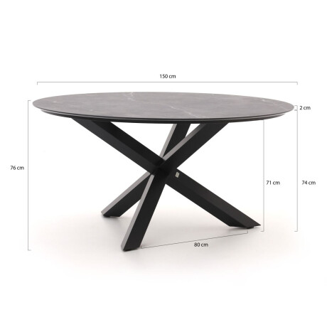 Bellagio Lodola dining tuintafel ø 150cm - Laagste prijsgarantie! afbeelding2 - 1