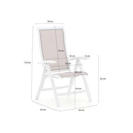 Bellagio Lugo/Lodola ø 130cm dining tuinset 5-delig verstelbaar - Laagste prijsgarantie! afbeelding2 - 1
