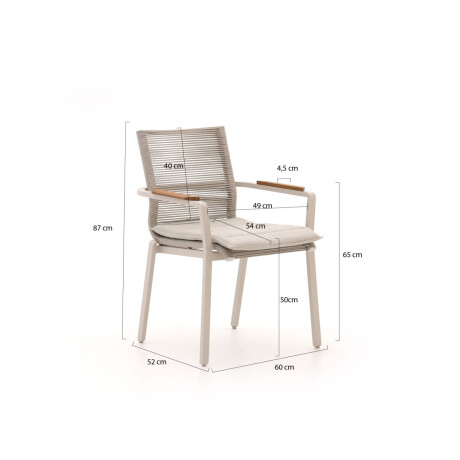 Bellagio Marudo/Lodola ø 130cm dining tuinset 5-delig stapelbaar - Laagste prijsgarantie! afbeelding2 - 1