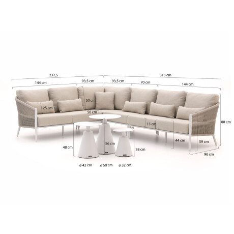 Bellagio Mineo/Tusa hoek loungeset 7-delig links - Laagste prijsgarantie! afbeelding2 - 1