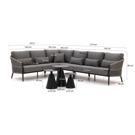 Bellagio Mineo/Tusa hoek loungeset 7-delig links - Laagste prijsgarantie! afbeelding2 - 1
