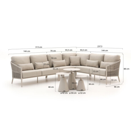 Bellagio Mineo/Tusa hoek loungeset 7-delig rechts - Laagste prijsgarantie! afbeelding2 - 1