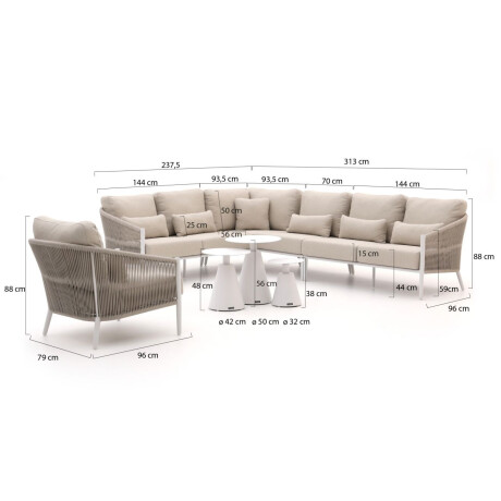 Bellagio Mineo/Tusa hoek loungeset 8-delig links - Laagste prijsgarantie! afbeelding2 - 1