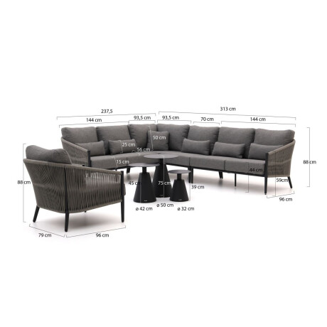 Bellagio Mineo/Tusa hoek loungeset 8-delig links - Laagste prijsgarantie! afbeelding2 - 1