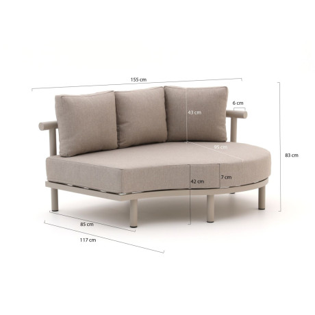 Bellagio Molino loungemodule linkerarm 155cm - Laagste prijsgarantie! afbeelding2 - 1
