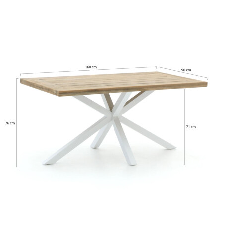 Bellagio Montorio dining tuintafel 160x90cm - Laagste prijsgarantie! afbeelding2 - 1