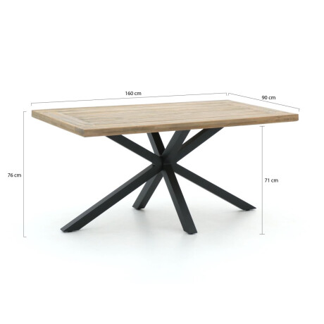 Bellagio Montorio dining tuintafel 160x90cm - Laagste prijsgarantie! afbeelding2 - 1