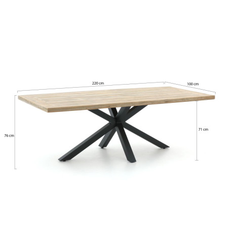 Bellagio Montorio dining tuintafel 220x100cm - Laagste prijsgarantie! afbeelding2 - 1