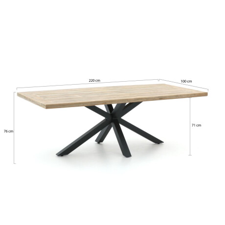 Bellagio Montorio dining tuintafel 220x100cm - Laagste prijsgarantie! afbeelding2 - 1