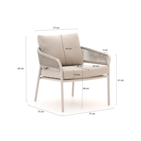 Bellagio Nova Siri lounge tuinstoel - Laagste prijsgarantie! afbeelding2 - 1