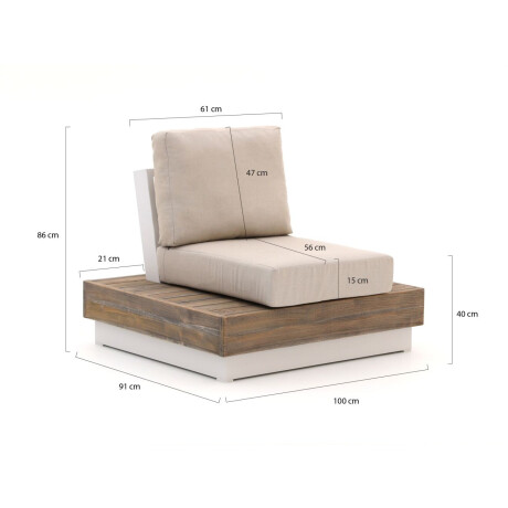 Bellagio Pilago lounge tuinstoel - Laagste prijsgarantie! afbeelding2 - 1