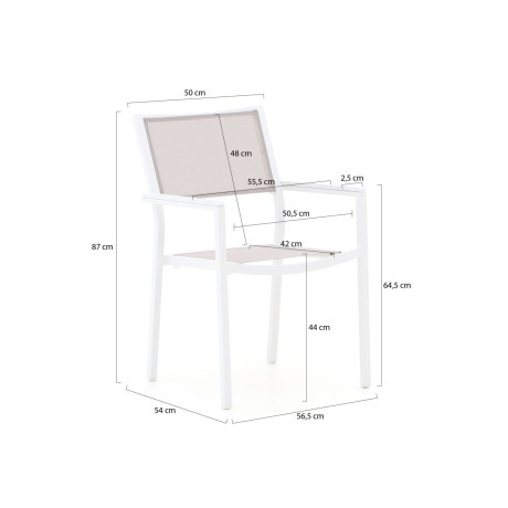 Bellagio Roma/Canzo ø 80cm dining tuinset 3-delig stapelbaar - Laagste prijsgarantie! afbeelding2 - 1