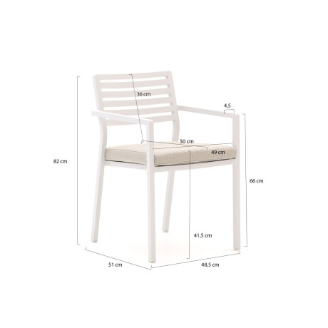 Bellagio Rumo/Ciane 220cm dining tuinset 7-delig stapelbaar - Laagste prijsgarantie! afbeelding2 - 1