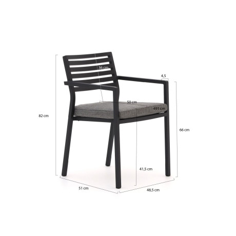 Bellagio Rumo/ROUGH-S 220cm dining tuinset 7-delig - Laagste prijsgarantie! afbeelding2 - 1