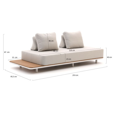 Bellagio San Lupo lounge tuinbank 2-zits links/rechts 253cm - Laagste prijsgarantie! afbeelding2 - 1