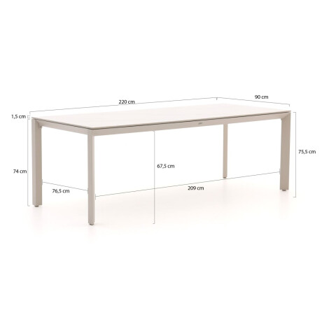 Bellagio Sestino dining tuintafel 220x90cm - Laagste prijsgarantie! afbeelding2 - 1