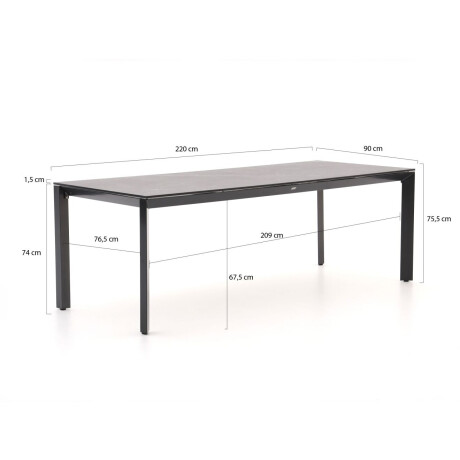 Bellagio Sestino dining tuintafel 220x90cm - Laagste prijsgarantie! afbeelding2 - 1