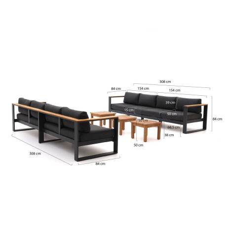 Bellagio Sorani/Wales bank loungeset 7-delig - Laagste prijsgarantie! afbeelding2 - 1