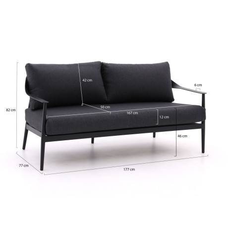 Bellagio Valli lounge tuinbank 177cm - Laagste prijsgarantie! afbeelding2 - 1